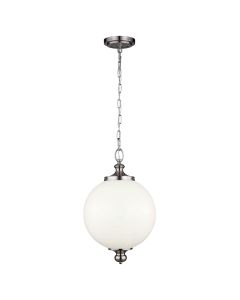 1 Light Large Pendant - Brushed Steel