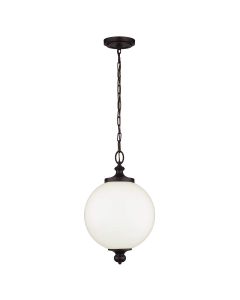 1 Light Large Pendant - Satin Black