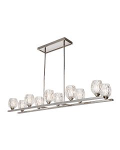 10 Light Island Chandelier - Polished Nickel