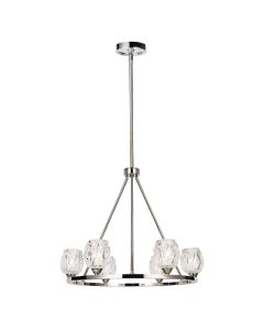 6 Light Chandelier - Polished Nickel