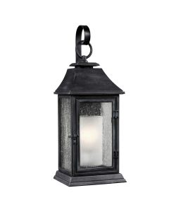 1 Light Large Wall Lantern - Dark Weathered Zinc