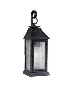 1 Light Medium Wall Lantern - Dark Weathered Zinc