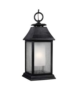 1 Light Large Chain Lantern - Dark Weathered Zinc