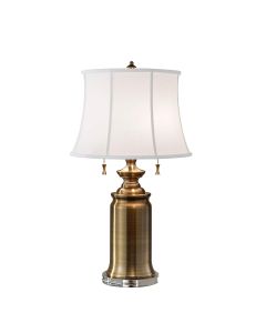 2 Light Table Lamp - Antique Brass