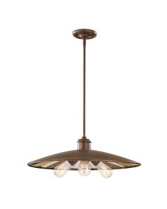 3 Light Large Pendant - Light Bronze