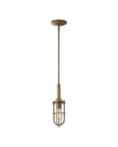 1 Light Mini Pendant - Dark Antique Brass - Dark Aged Brass