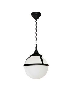 1 Light Chain Lantern - Textured Black