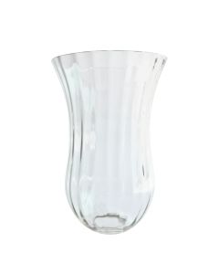 Tall Fluted Clear Glass Shade, As Seen On The Cambridge Range. - Clear Glass