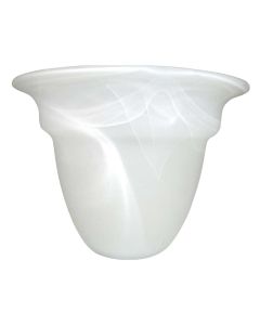 Etched White Glass Shade, As Seen On The Carisbrooke Range. -