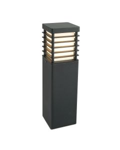 1 Light Medium Bollard - Textured Black