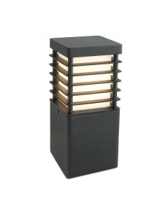 1 Light Small Bollard - Textured Black