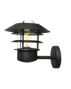 1 Light Wall Lantern - Textured Black