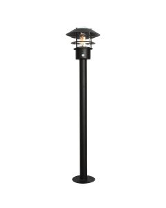 1 Light Bollard Lantern With Pir - Textured Black