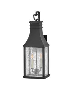 2 Light Medium Wall Lantern - Grey Black