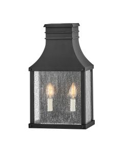 2 Light Half Wall Lantern - Grey Black