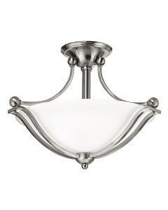 2 Light Semi-Flush - Brushed Nickel