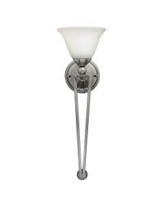 1 Light Wall Torchiere - Brushed Nickel