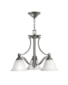 3 Light Chandelier - Brushed Nickel