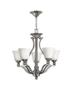 5 Light Chandelier - Brushed Nickel