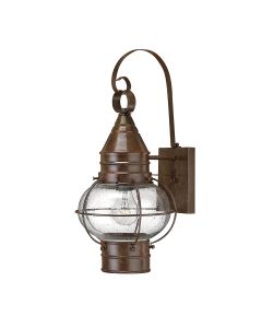 1 Light Medium Wall Lantern - Rustic Aged Bronze