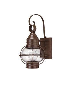 1 Light Small Wall Lantern - Rustic Aged Bronze