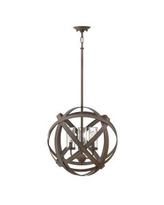 3 Light Outdoor Chandelier - Vintage Iron