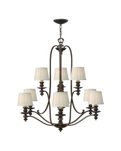 9 Light Chandelier - Bronze Gold