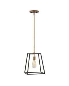 1 Light Pendant - Dark Brown/Rose Brass