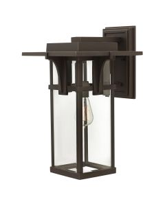 1 Light Large Wall Lantern - Dark Brown