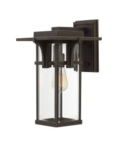 1 Light Medium Wall Lantern - Dark Brown