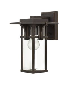 1 Light Small Wall Lantern - Dark Brown