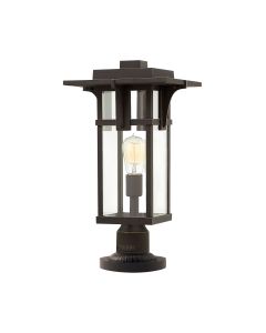 1 Light Pedestal - Dark Brown