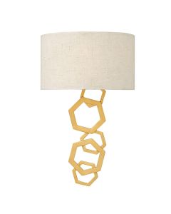 2 Light Wall Light - Gold Patina/Soft Grey Bronze