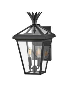 2 Light Medium Wall Lantern - Black