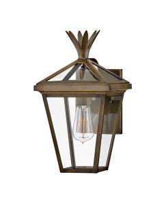 1 Light Small Wall Lantern - Burnished Bronze