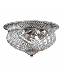 3 Light Large Flush - Polished Antique Nickel