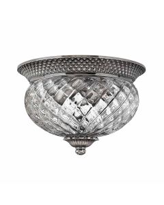 2 Light Small Flush - Polished Antique Nickel