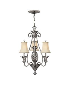 3 Light Chandelier - Polished Antique Nickel