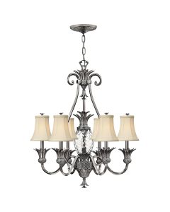 7 Light Chandelier - Polished Antique Nickel