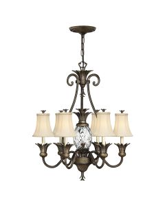 7 Light Chandelier - Grey Bronze Patina