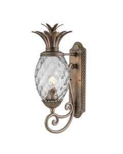 1 Light Medium Wall Lantern - Burnished Bronze