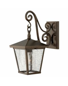 1 Light Small Wall Lantern - Old Painted Bronze