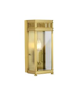 1 Light Small Half Lantern - Brushed Brass