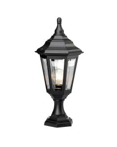 1 Light Pedestal/Porch Lantern - Textured Black