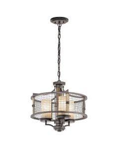 3 Light Duo-Mount Chandelier - Anthracite Iron