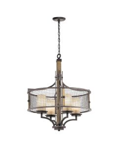 4 Light Chandelier - Anthracite Iron