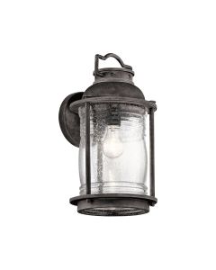 1 Light Large Wall Lantern - Weathered Zinc