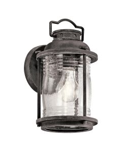 1 Light Small Wall Lantern - Weathered Zinc