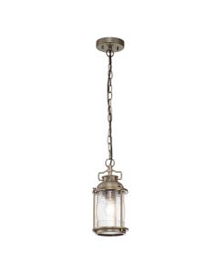 1 Light Small Chain Lantern - Burnished Bronze