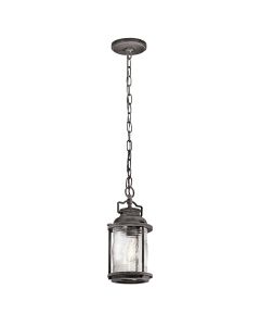 1 Light Small Chain Lantern - Weathered Zinc